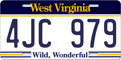 WV license plate 4JC979