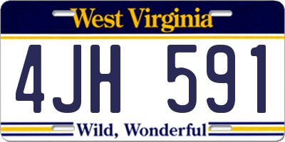 WV license plate 4JH591