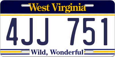 WV license plate 4JJ751