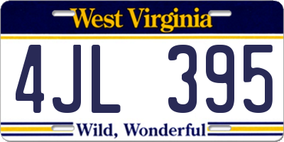 WV license plate 4JL395