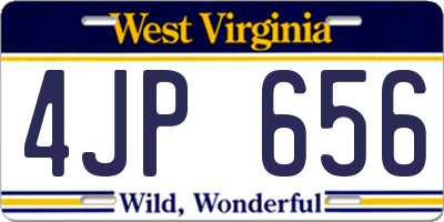 WV license plate 4JP656