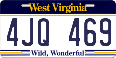 WV license plate 4JQ469