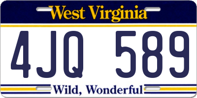 WV license plate 4JQ589