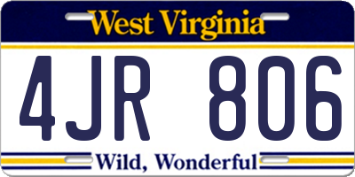 WV license plate 4JR806