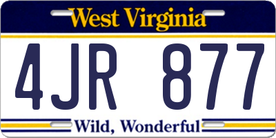 WV license plate 4JR877
