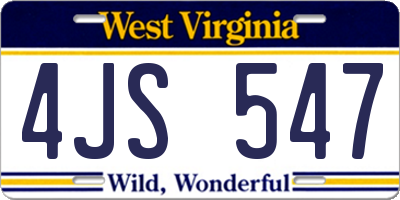 WV license plate 4JS547