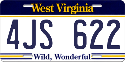 WV license plate 4JS622