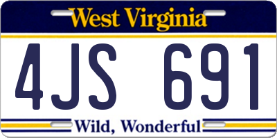 WV license plate 4JS691