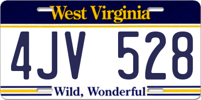 WV license plate 4JV528