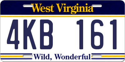 WV license plate 4KB161
