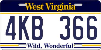 WV license plate 4KB366
