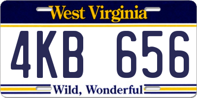 WV license plate 4KB656