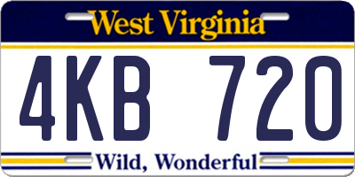 WV license plate 4KB720