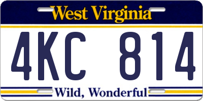 WV license plate 4KC814
