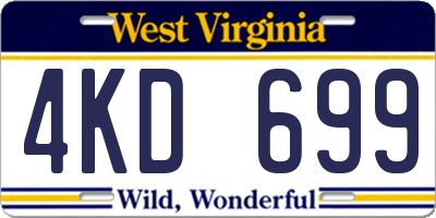 WV license plate 4KD699
