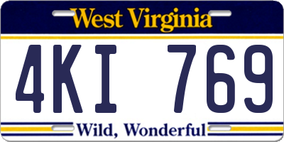 WV license plate 4KI769