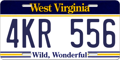 WV license plate 4KR556