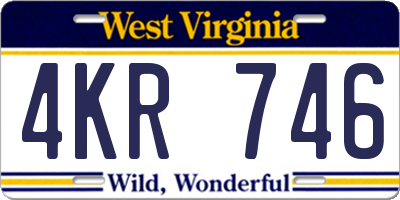 WV license plate 4KR746