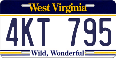 WV license plate 4KT795