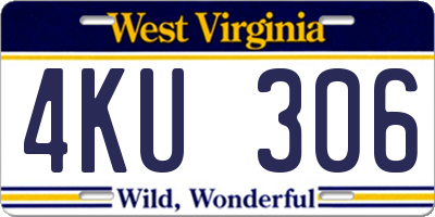 WV license plate 4KU306