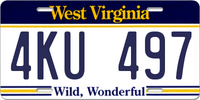 WV license plate 4KU497
