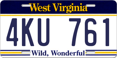 WV license plate 4KU761