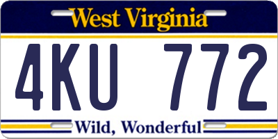 WV license plate 4KU772