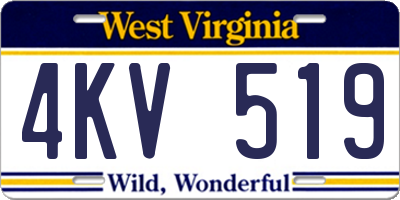 WV license plate 4KV519