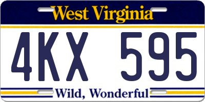 WV license plate 4KX595