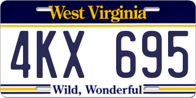 WV license plate 4KX695