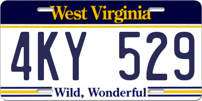WV license plate 4KY529