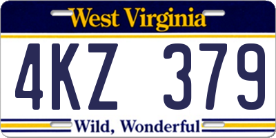 WV license plate 4KZ379