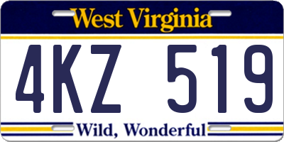 WV license plate 4KZ519