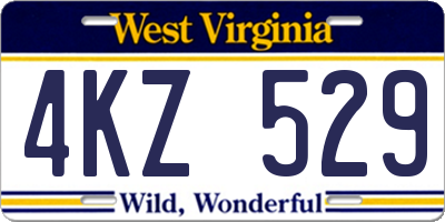 WV license plate 4KZ529