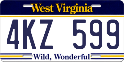 WV license plate 4KZ599