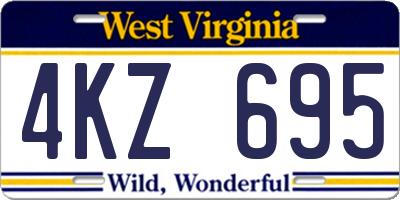 WV license plate 4KZ695