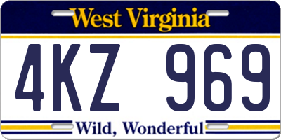 WV license plate 4KZ969