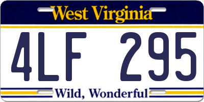 WV license plate 4LF295