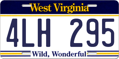 WV license plate 4LH295