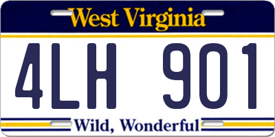 WV license plate 4LH901