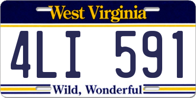 WV license plate 4LI591