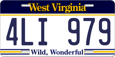 WV license plate 4LI979