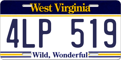 WV license plate 4LP519