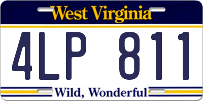 WV license plate 4LP811