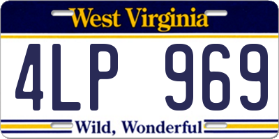 WV license plate 4LP969