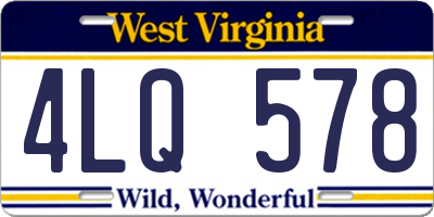 WV license plate 4LQ578