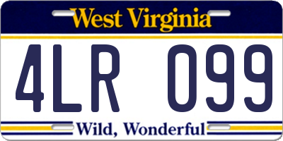 WV license plate 4LR099