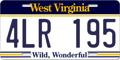 WV license plate 4LR195