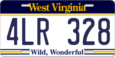 WV license plate 4LR328