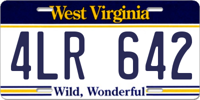WV license plate 4LR642